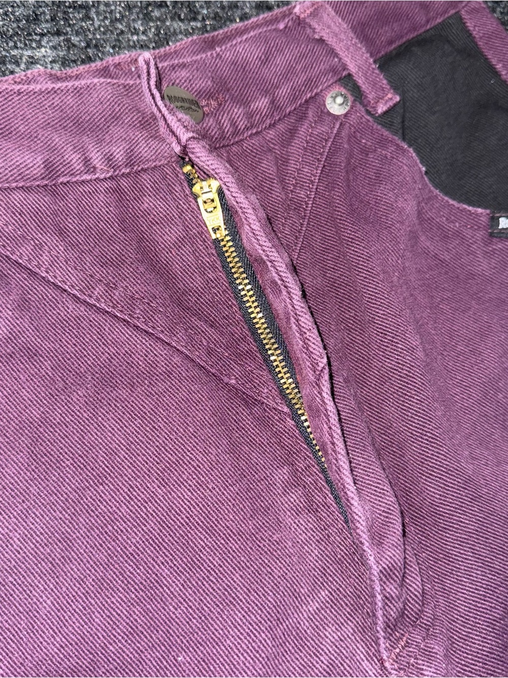 Vintage Roughrider Western Jeans High Rise Embellished Cut Out Purple Black 24" - Picture 8 of 14